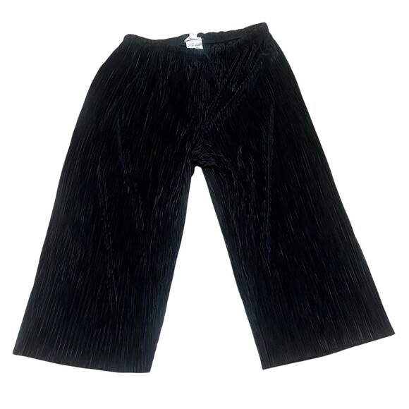 silence + noise Pants - Silense + Noise Casual  Pants Womens Size L Black Pleated Wide-Leg Pull-On